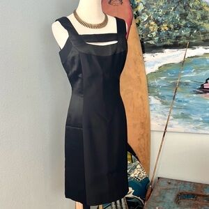YL By Yair,STUNNING Black Velvet Cutout Tuxedo Cocktail Dress w/Bra Holders,EUC